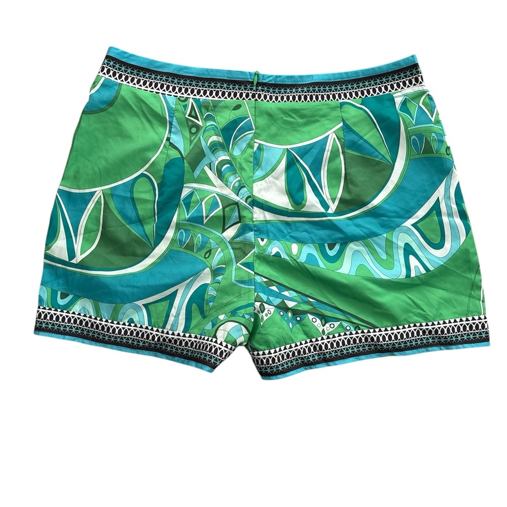 Vibrant Green Patterned Shorts